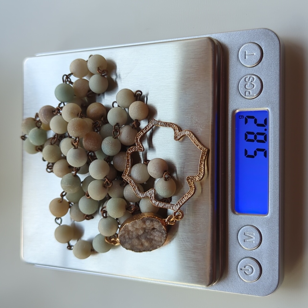 Amazonite Stone Pullover Necklace 32" - image 8